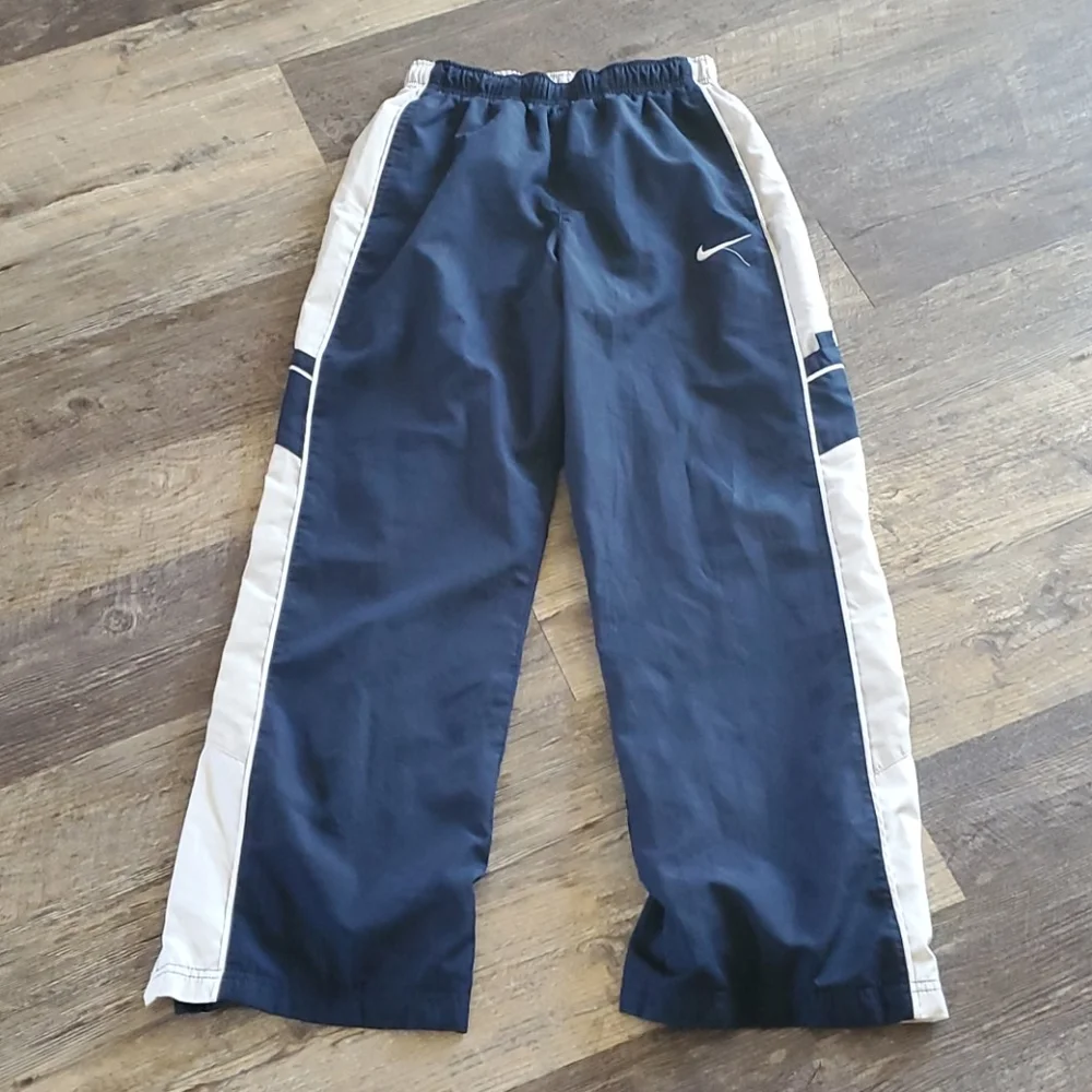 Nike fleece lining pants embroidered logo blue size L